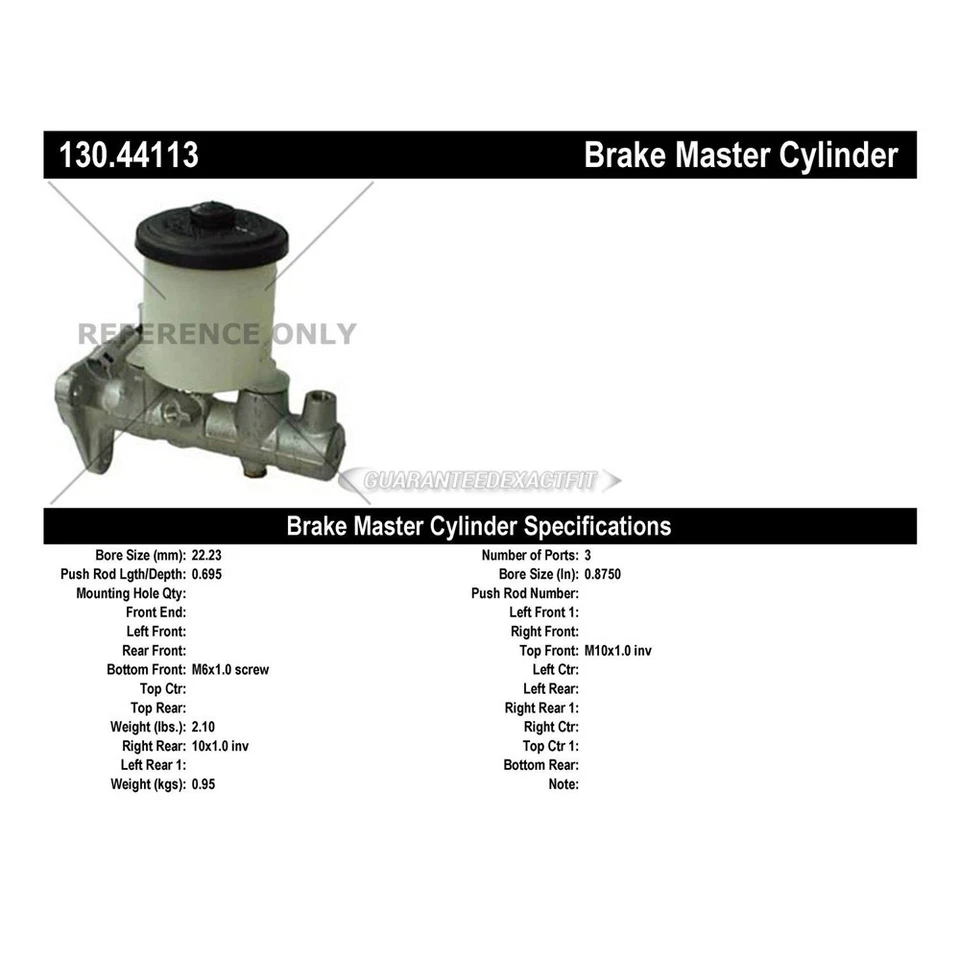 Cilindro maestro de freno centrado TCP para Toyota Corolla Geo Prizm Foto 3 de 3