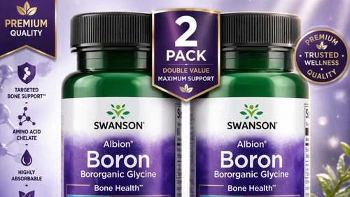2 Pack BORON Bororganic Glycine 6 mg 120 Caps - Joint & Bone Health High Absorp.