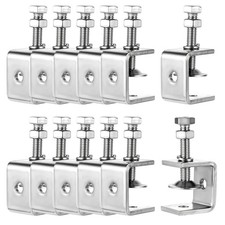 12 Pack 304 Stainless Steel Small C Clamps, 1 Inch Mini C Clamps, Mini Tiger