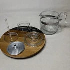 Vintage Pyrex Flameware 6 Cup Glass Coffee Percolator 7756-B COMPLETE Excellent