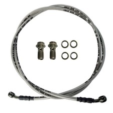 82" / 210CM Braided Hydraulic Brake Hose Line with 2 Banjo Nuts Universal Bra...