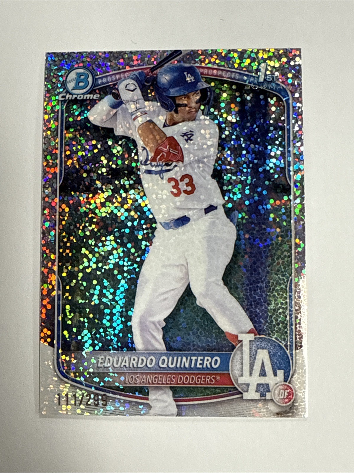 2025 1st Bowman Chrome ~ Eduardo Quintero ~ Speckle Refractor /299 ~ #BCP-115