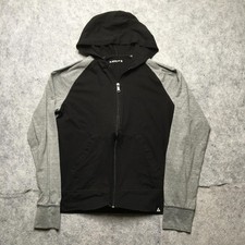 American Giant Hoodie Sweatshirt Womens Medium Black Gray Lightweight USA Made