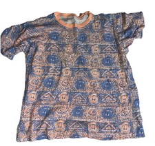 Vintage 80s S/M Disney World Donald Duck Mickey AOP Single Stitch T-Shirt USA