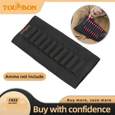 Tourbon Tactical Elastic Buttstock Shell Holder Carry 10 Rounds Rifle Cartridges