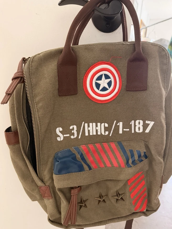 Captain America Marvel vintage Military Bookbag - Image 2 of 4