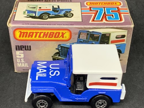 Matchbox Superfast MB5-C1 U.S Mail Jeep (Made in England 1978) in type L Box - Picture 5 of 6