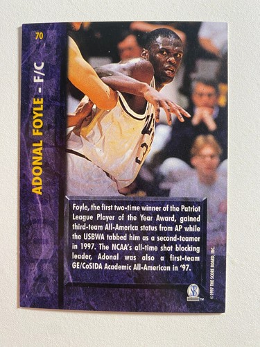 1997 SCORE #70 ADONAL FOYLE ROOKIE NM-MT NBA BASKETBALL CARD - Picture 2 of 2