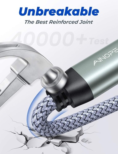 2 Pack USB C Charger Cable 3.1A [3.3FT] AINOPE USB C Cable Durable Braided cord - Foto 3 di 10