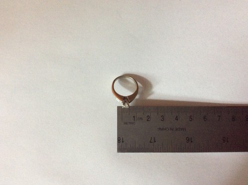 White Gold Engagement Ring size 4.5, 1/4 Carat Diamond - Picture 3 of 5