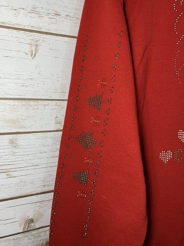 Vintage JERZEES Puff Paint Dot Santa Claus LARGE Ugly Christmas Sweater USA - Picture 5 of 6
