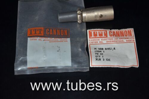 ITT Cannon Stecker XLR-3-12C NOS Mikrofonstecker XLR 3 12C (3-polig) Made in UK - Bild 6 von 11