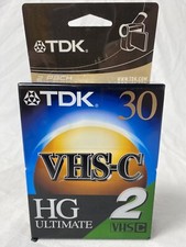 NEW SEALED  TDK VHS-C Camcorder Video Tapes HG Ultimate TC-30  2 Pack