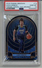 2019 PANINI OBSIDIAN TUNNEL VISION E/E ORANGE #13 LUKA DONCIC 34/35 PSA 10 RARE