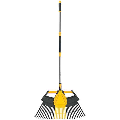 3-In-1 Leaf Rake, Functions as 30In Leaf Rake, 7In Shrub Rake or Leaf Scoops