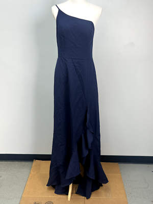 JJ's House Blue A-line One Shoulder Sweep Train Prom Dress Sz 10 257027 | eBay JJ's House Blue A-line One Shoulder Sweep Train Prom Dress Sz 10 257027 | eBay