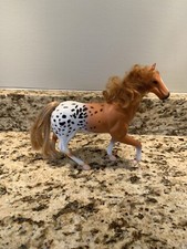 Vintage Kid Kore 1994 8  Horse White Black Spotted Brown Appaloosa 