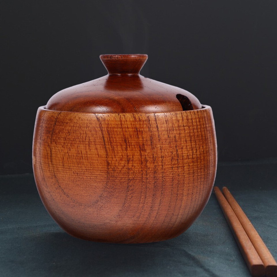 Wooden Bowl for Kids Rice Terrarium Dish Food Containers with Lids eBay