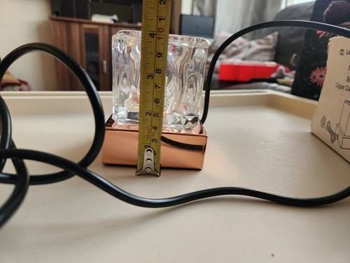 Brushed Chrome Colour+ Crystal Cube Touch Dimmer Table Lamp Light,Unused - Picture 4 of 21