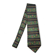 VTG Tommy Hilfiger Men's Green Vintage Golf Italian Silk Necktie Made in USA