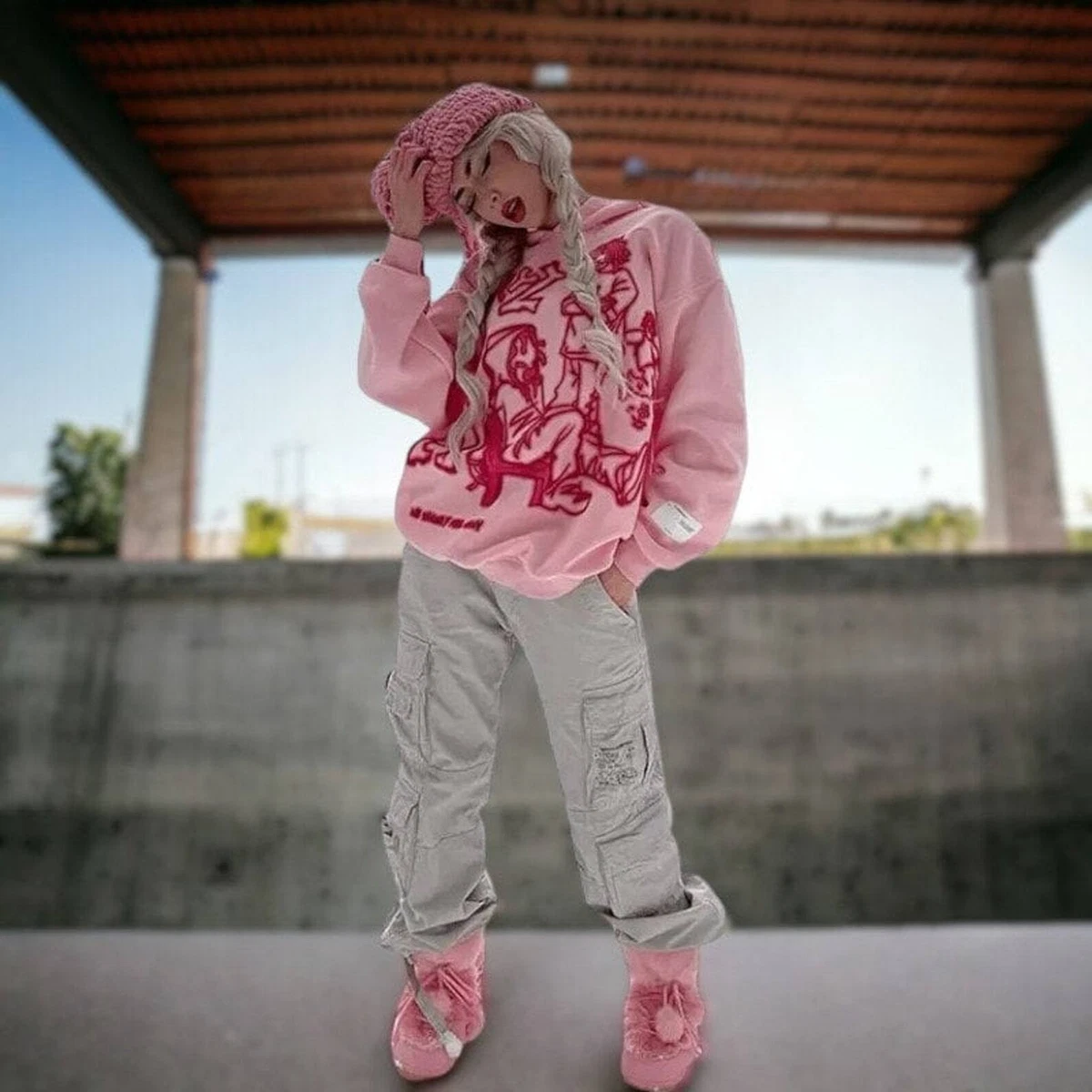 Skeleton store print hoodie
