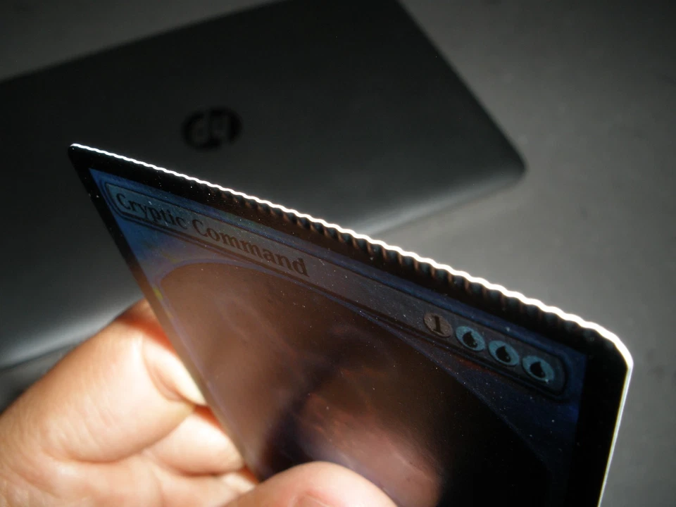 MTG Magic Misprint Crimped Foil Textless Promo Cryptic Command x1 EX/LP - Image 2 of 3