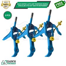 Blue Coated LLETZ LEEP Pederson Speculum 3 Pcs Set OB/GYN Instrument German Gr