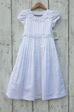 Bonnie Jean Girls White Flower Girl Dress With Flowers Size 10, 12 NEW