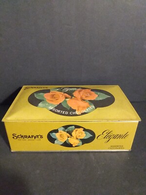 Vintage Schrafft's Elegante Assorted Chocolates Candy Advertising