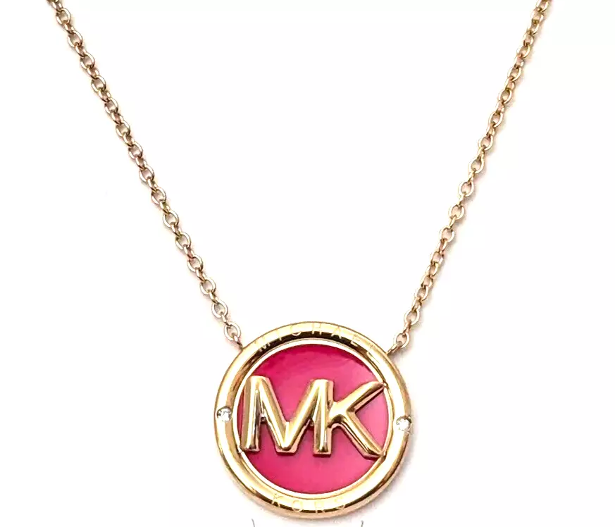 Mk logo necklace outlet