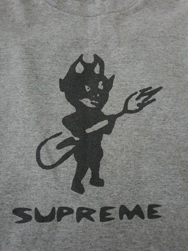 FW15 Supreme Devil Heather Grau T-Shirt Größe S Klein Selten - Bild 7 von 8