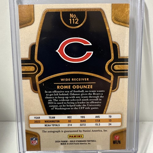 2024 Panini Gold Standard Rome Odunze Rookie Auto 32/99 - Picture 2 of 14