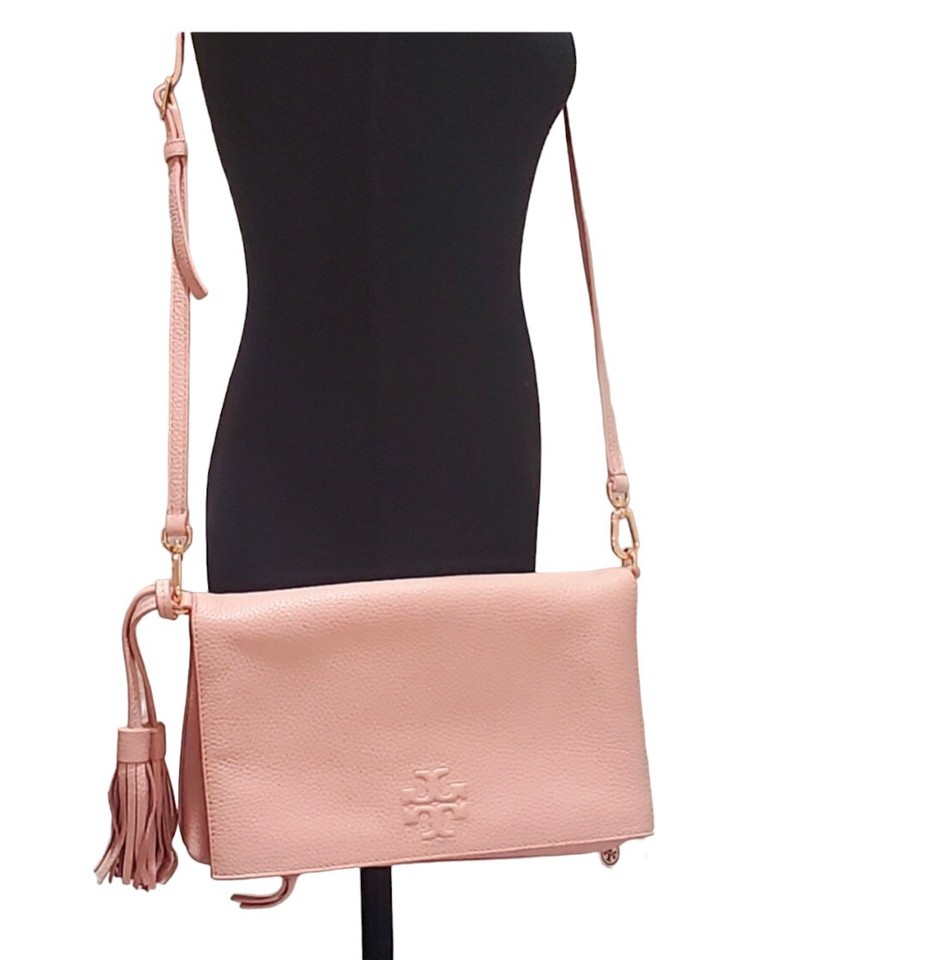 Tory Burch McGraw FoldOver Leather Crossbody Bag eBay