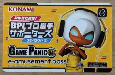 SHIPS FROM USA NEW Konami e-AMUSEMENT PASS Card beatmania IIDX BPL S2 GAME PANIC