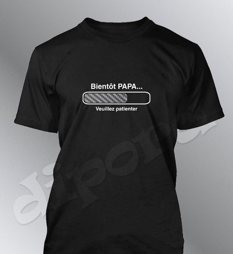 Tee Shirt Futuro PAPA L XL XXL Papà Uomo Geek Bebè Gravidanza Presto Nascita - Picture 8 of 15