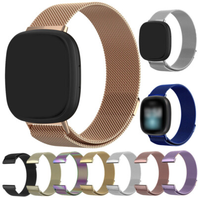 Fitbit Versa 3 4/ Sense Armband Milanese Loop Magnet Verschluss Sportband Metall