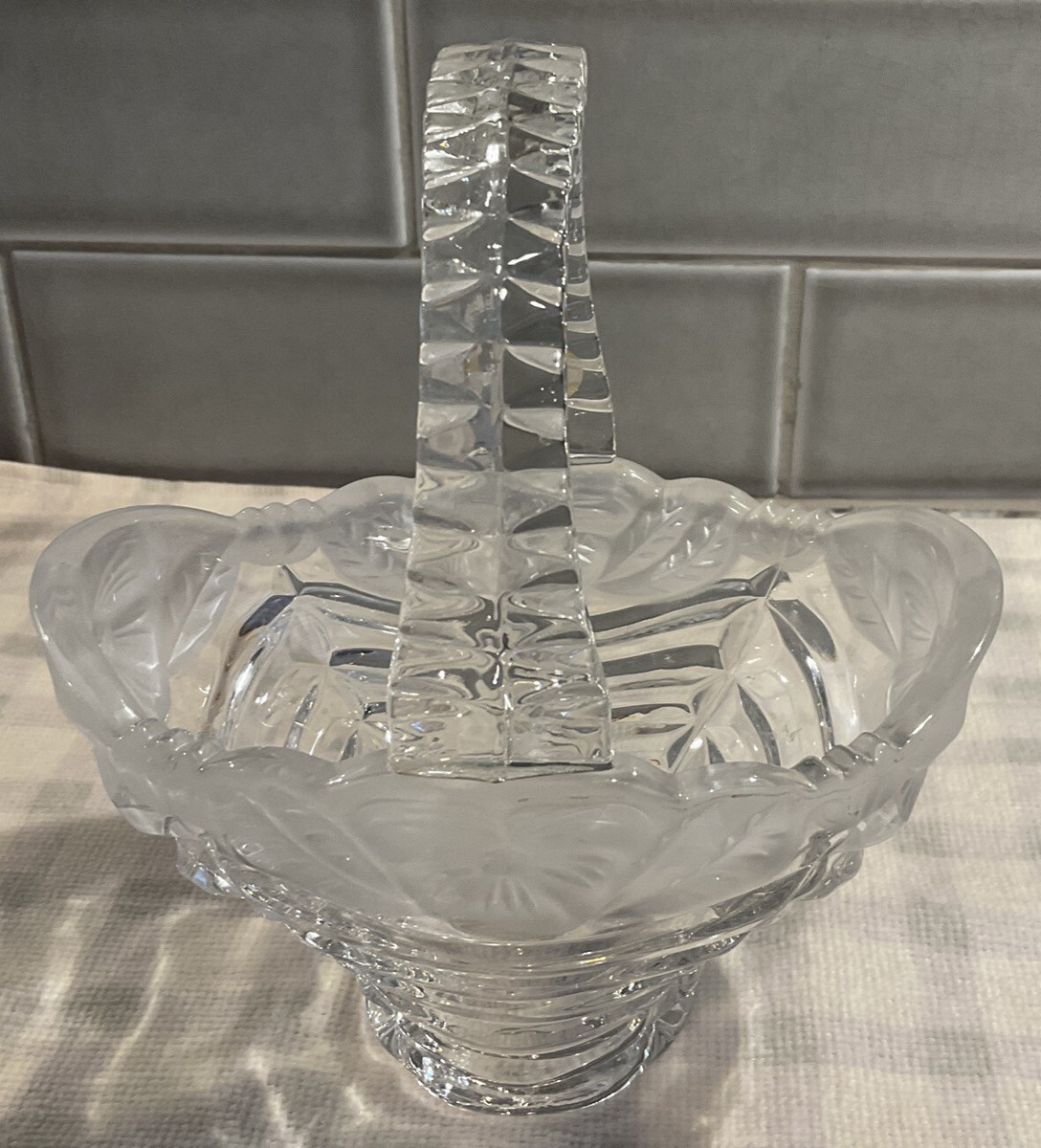 Bleikristall 24 percent Lead Crystal With Frosted Flowers