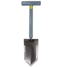 Lesche Sampson Pro-Series T-Handle Shovel 18” with Sharpened Edge for Cutting