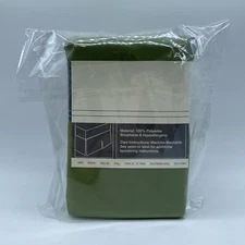 Hotel Luxury Pleated Tailored Bed Skirt - 14” Drop Dust Ruffle, Twin-Calla Green