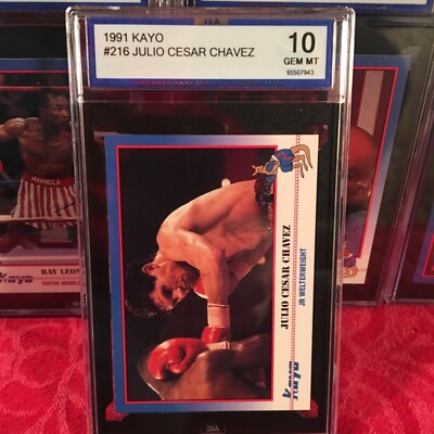 1991 KAYO JULIO CESAR CHAVEZ #216, ISA 10, CASE FRESH HIGH QUALITY GEM MINT PSA