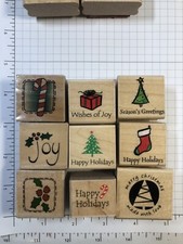 Hero Arts   Christmas Holidays Inches  wood mount rubber stamps