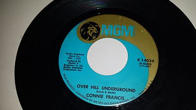 CONNIE FRANCIS Over Hill Underground The Wedding Cake MGM 14034 45 VINYL 7''