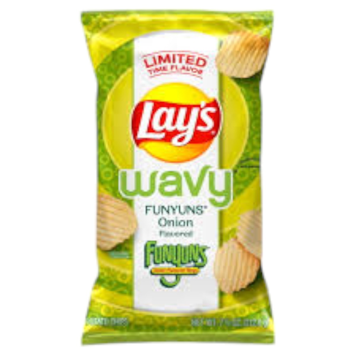 Lay's WAVY FUNYUNS Onion Flavored Potato Chips Ranch 7.75 Oz Lay's WAVY FUNYUNS Onion Flavored Potato Chips Ranch 7.75 Oz