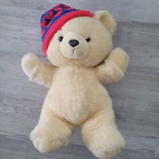 Kmart Cream Teddy Bear Plush 20 Dan Dee Imports 1986 Stuffed Animal Heart Hat