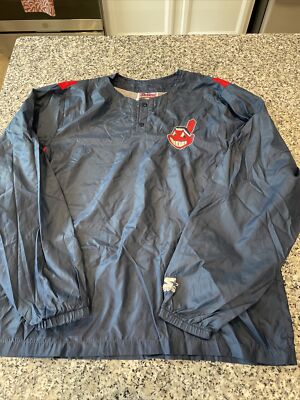 Vintage Blue Starter Team Issued Warmup Pullover XL USA Diamond 