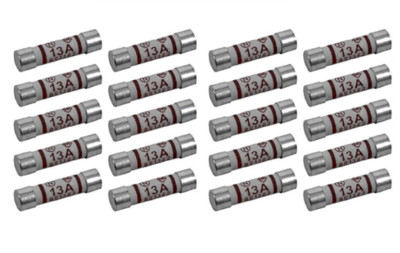 13A Sicherung für Stecker Top Haushaltsnetz 13Amp Kartuschensicherung Haushalt 20x