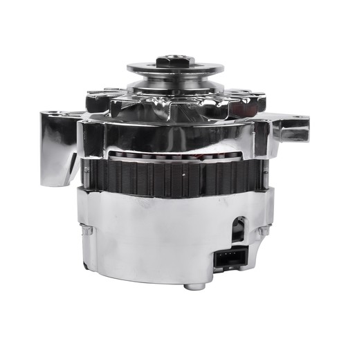 180A 12V Chrome Alternator 1 Wire for Chevy GM BBC SBC 305 350 396 454 1985-1993 - Picture 3 of 12