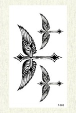 wholesale angel wing cross temporary tattoo