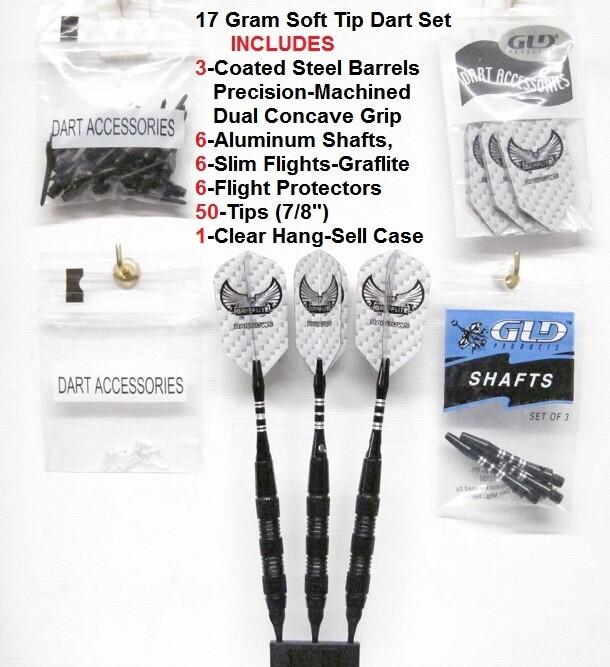 Darts WT17 Gram Soft Tip Dart Set with Harrows Graflite Flights eBay