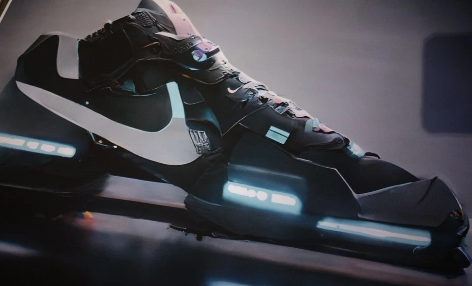 Artista británico Chris Boyle edición limitada arte firmado giclee fuera de existencia nike cyberpunk kicks #2/25 Foto 4 de 4